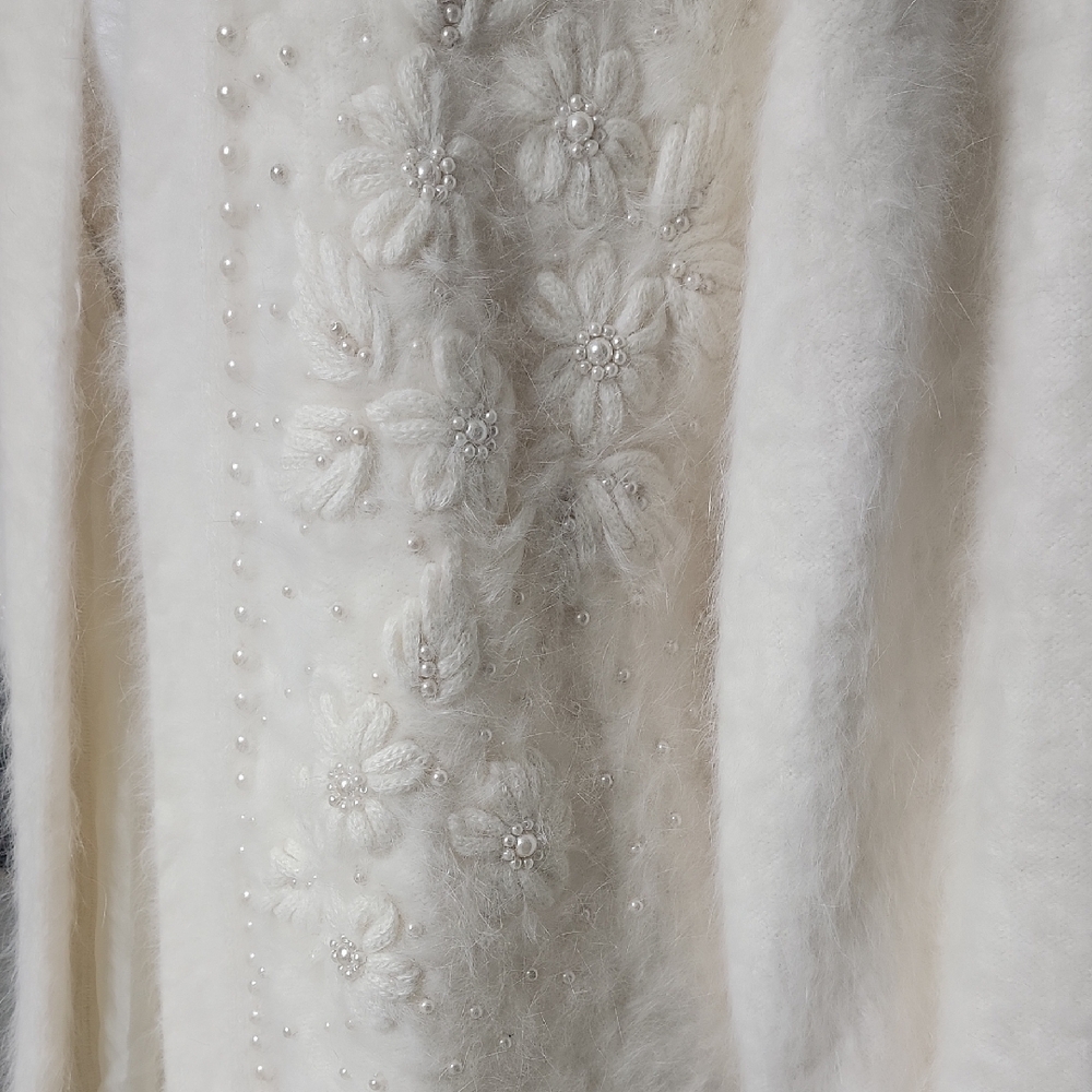 Christine Phillipe Elegant Embriodered/Pearl Encrusted Women's Coat Sweater S - Picture 3 of 7